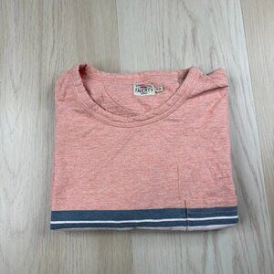 Flaherty Mens Heather Pink Bold Striped Streetwear Classic T-Shirt Size X-Large